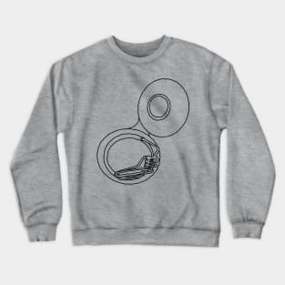 Rough Tuba Drawing Crewneck Sweatshirt